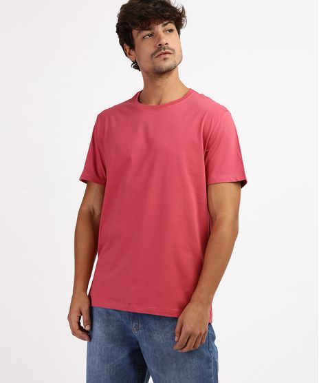 Camiseta-Masculina-Basica-Manga-Curta-Gola-Careca-Rosa-Escuro-9947820-Rosa_Escuro_1