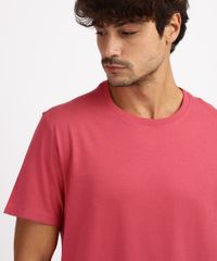 Camiseta-Masculina-Basica-Manga-Curta-Gola-Careca-Rosa-Escuro-9947820-Rosa_Escuro_4