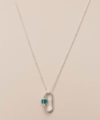 Colar-Feminino-com-Pingente-de-Mosquetao-Prateado-9980632-Prateado_2
