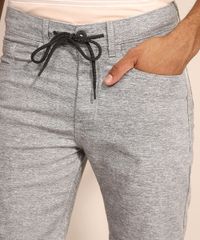 Bermuda-de-Sarja-Masculina-Slim-com-Cordao-Cinza-Mescla-9980471-Cinza_Mescla_6