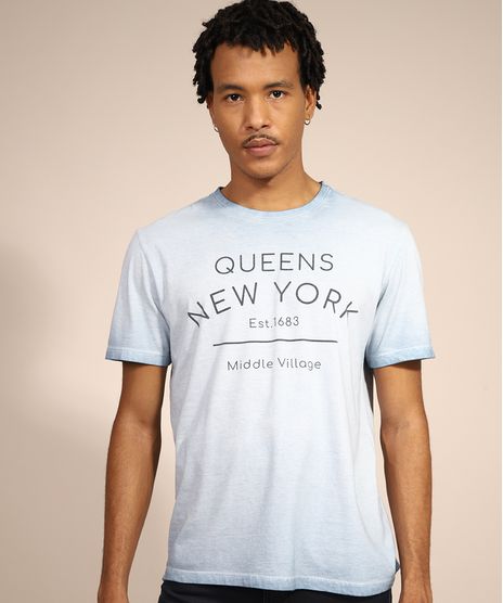 Camiseta-Masculina-Manga-Curta--Queens--Gola-Careca-Azul-9981556-Azul_1