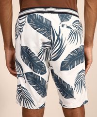 Bermuda-Masculina-de-Sarja-Reta-Estampada-de-Folhagem-Off-White-9980958-Off_White_2