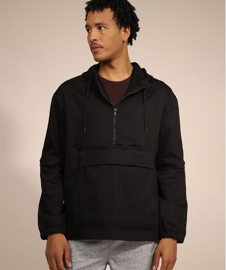 Blusa-de-Sarja-Masculina-com-Capuz-e-Manga-Removivel-Preta-9983004-Preto_1