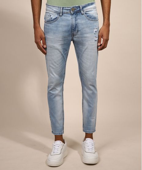 Calca-Jeans-Masculina-Skinny-Cropped-Destroyed-Azul-Claro-9982497-Azul_Claro_1