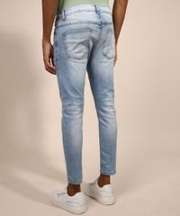 Calca-Jeans-Masculina-Skinny-Cropped-Destroyed-Azul-Claro-9982497-Azul_Claro_2
