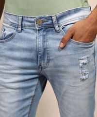 Calca-Jeans-Masculina-Skinny-Cropped-Destroyed-Azul-Claro-9982497-Azul_Claro_5