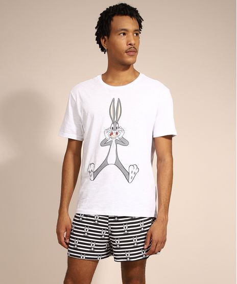 Pijama-Masculino-Pernalonga-Looney-Tunes-Manga-Curta-Branco-9980536-Branco_1