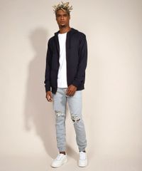 Blusa-de-Moletom-Masculina-Basica-com-Capuz-e-Bolsos-Azul-Marinho-9797044-Azul_Marinho_3