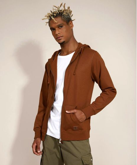 Blusa-de-Moletom-Masculina-Basica-com-Capuz-e-Bolsos-Caramelo-9797044-Caramelo_1
