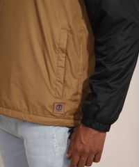 Jaqueta-de-Nylon-Masculina-com-Meio-Ziper-Capuz-e-Bolsos-Preta-9973351-Preto_4