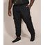 Calca-de-Nylon-Masculina-Plus-Size-Jogger-Cargo-com-Cinto-Preta-9983008-Preto_1