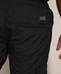Calca-de-Nylon-Masculina-Plus-Size-Jogger-Cargo-com-Cinto-Preta-9983008-Preto_7