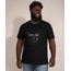 Camiseta-Masculina-Plus-Size-Slim-Manga-Curta-Caveira-Metalizada-com-Relevo-Gola-Careca-Preta-9984079-Preto_1