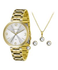 Kit-de-Relogio-Analogico-Lince-Feminino---Brinco---Colar--LRG4458L-KT71S2KX-DOURADO-9169859-Dourado_1
