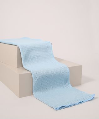 Manta Infantil de Tricô Azul Claro Pimpolho
