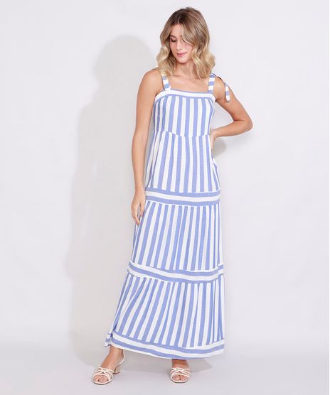 Vestido-Feminino-Longo-Listrado-Alca-Media-Decote-Reto-Azul-9957549-Azul_1