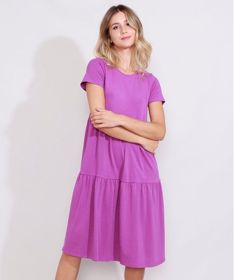 Vestido-Feminino-Midi-com-Recortes-Manga-Curta-Roxo-9982296-Roxo_1