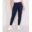 Calça de Moletom Feminina Azul Marinho