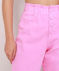 Calca-de-Sarja-Feminina-Sawary-Slouchy-Clochard-Cintura-Alta-Rosa-Claro-9980117-Rosa_Claro_4