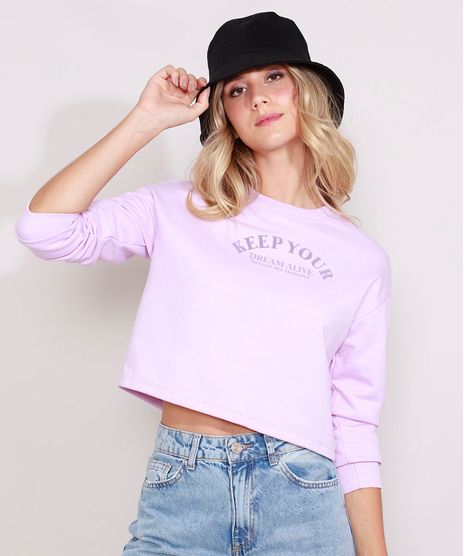 Blusa-de-Moletom-Feminina-Cropped--Keep-Your-Dream-Alive--Lilas-9980705-Lilas_1