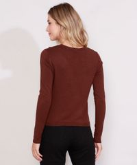 Sueter-de-Trico-Feminino-Basico-Decote-Redondo-Marrom-9325342-Marrom_2