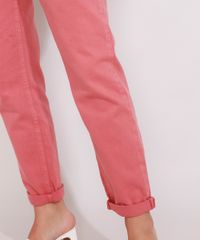 Calca-de-Sarja-Feminina-Mom-Cintura-Super-Alta-Laranja-9984602-Laranja_5