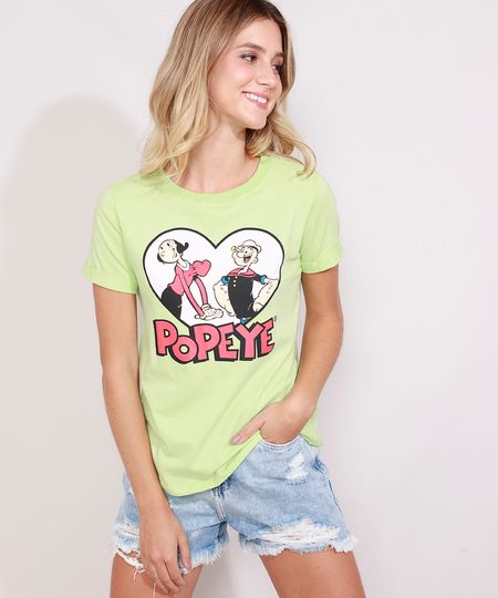 Camiseta-Feminina-Popeye-Manga-Curta-Decote-Redondo-Verde-Claro-9982366-Verde_Claro_1 Camiseta-Feminina-Popeye-Manga-Curta-Decote-Redondo-Verde-Claro-9982366-Verde_Claro_1