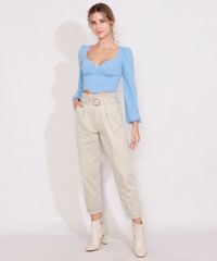 Calca-de-Sarja-Feminina-Clochard-Baggy-Cintura-Super-Alta-com-Cinto-Cinza-Claro-9988921-Cinza_Claro_3