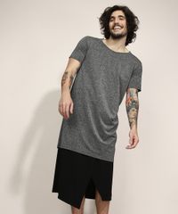 Vestido-Unissex-Curto-com-Lurex-Manga-Curta-Cinza-Mescla-Escuro-9994452-Cinza_Mescla_Escuro_1