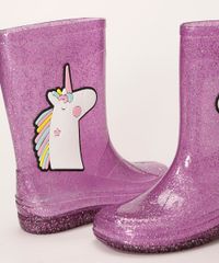 Galocha-Infantil-Cano-Medio-Unicornios-com-Glitter-Rosa-9987715-Rosa_3