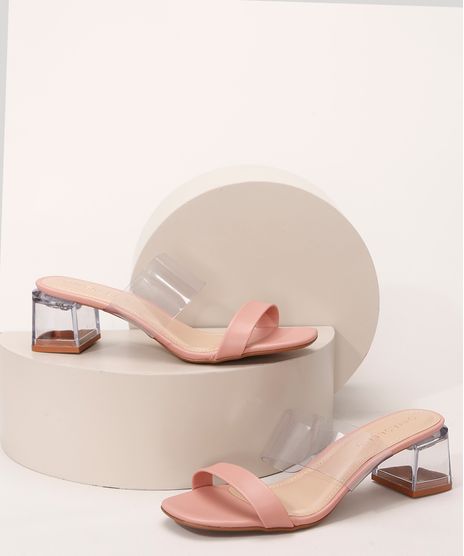 Tamanco-Feminino-Salto-Medio-Quadrado-Acrilico-com-Tira-de-Vinil-Oneself-Rosa-9986165-Rosa_1