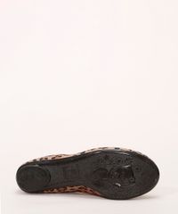Sapatilha-Feminina-Animal-Print-de-Onca-Bico-Redondo-com-Laco-Moleca-Bege-9986666-Bege_6