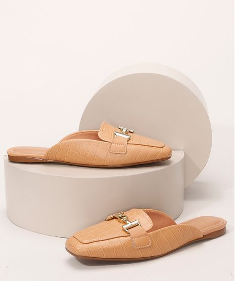 Mule-Feminino-Croco-Bico-Quadrado-com-Aviamento-Vizzano-Bege-9989480-Bege_1
