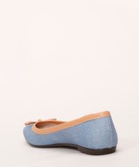Sapatilha-Feminina-em-Jeans-Bico-Redondo-com-Laco-Moleca-Azul-Claro-9986675-Azul_Claro_4