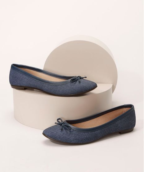Sapatilha-Feminina--em-Jeans-Bico-Redondo-com-Laco-Moleca-Azul-Medio-9986677-Azul_Medio_1