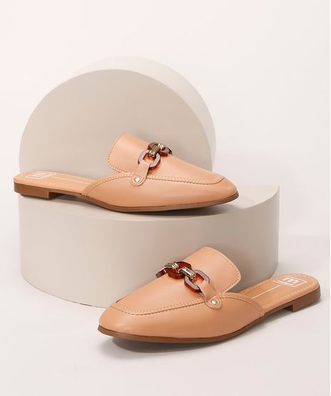 Mule-Feminino-Bico-Quadrado-com-Aviamento-Moleca-Bege-9986680-Bege_1