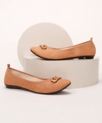 Sapatilha-de-Camurca-Feminina-Bico-Redondo-com-Corrente-Moleca-Caramelo-9986669-Caramelo_1