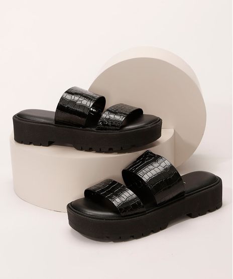 Rasteirinha-Feminina-Flatform-Texturizada-Croco-Tratorado-Beira-Rio-Preta-9989339-Preto_1