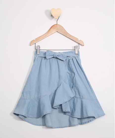 Saia-Jeans-Infantil-Midi-com-Babados-Azul-Claro-9979473-Azul_Claro_1