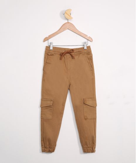 Calca-de-Sarja-Infantil-Jogger-Cargo-com-Cordao-Caramelo-9979707-Caramelo_1