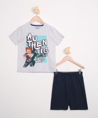 Pijama-Infantil-Manga-Curta-Authentic-Games-Cinza-Mescla-Claro-9979116-Cinza_Mescla_Claro_1
