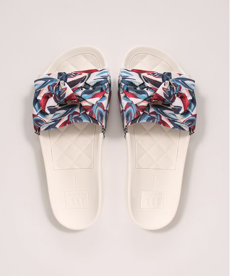 Rasteirinha-Feminina-Slide-Estampada-de-Folhagem-com-No-Moleca-Off-White-9988784-Off_White_1