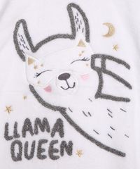 Pijama-de-Plush-Infantil-Manga-Longa-com-Lhama-e-Estrelas-Cinza-9972651-Cinza_2