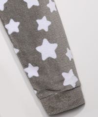 Pijama-de-Plush-Infantil-Manga-Longa-com-Lhama-e-Estrelas-Cinza-9972651-Cinza_4