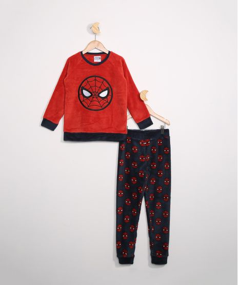 Pijama-de-Plush-Infantil-Manga-Longa-Homem-Aranha-Vermelho-9972645-Vermelho_1