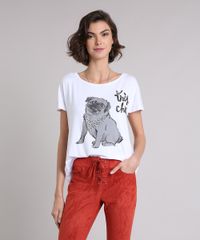 Blusa-Feminina--Tres-Chic--com-Paetes-Manga-Curta-Decote-Redondo-Branca-9153703-Branco_1
