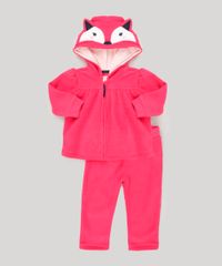 Conjunto-Infantil-Raposa-de-Blusao-com-Capuz---Calca-com-Bolso-em-Algodao---Sustentavel-Rosa-8946705-Rosa_1