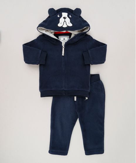 Conjunto-Infantil-Cachorro-de-Blusao-com-Capuz---Calca-com-Bolso-em-Algodao---Sustentavel-Azul-Marinho-8949661-Azul_Marinho_1