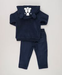 Conjunto-Infantil-Cachorro-de-Blusao-com-Capuz---Calca-com-Bolso-em-Algodao---Sustentavel-Azul-Marinho-8949661-Azul_Marinho_2