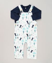 Conjunto-Infantil-de-Body-Manga-Longa-Azul-Marinho---Macacao-Estampado-de-Dinossauros-em-Moletom-de-Algodao---Sustentavel-Off-White-8959227-Off_White_1